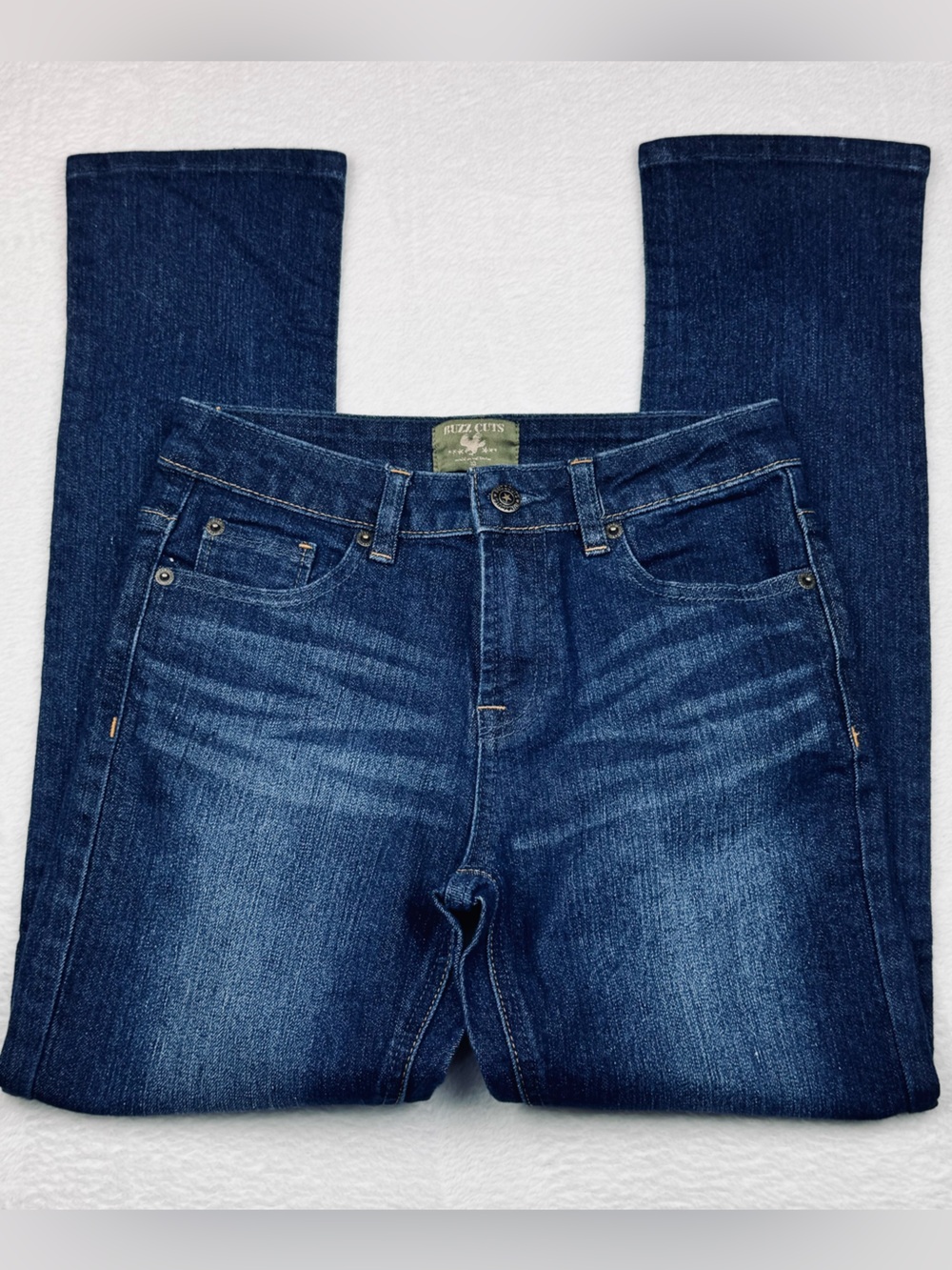 Buzz Cuts boys jeans. Size 10. Dark Wash. Straight leg. Cotton blend.